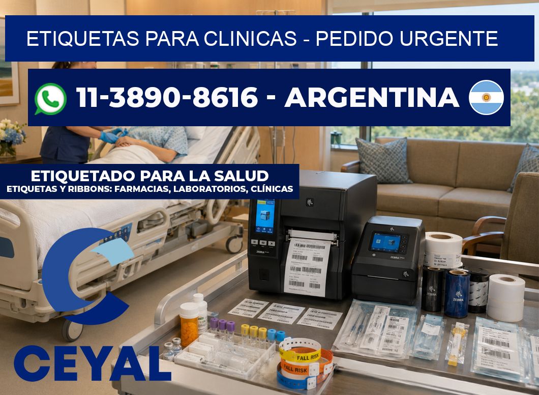 ETIQUETAS PARA CLINICAS - Pedido urgente