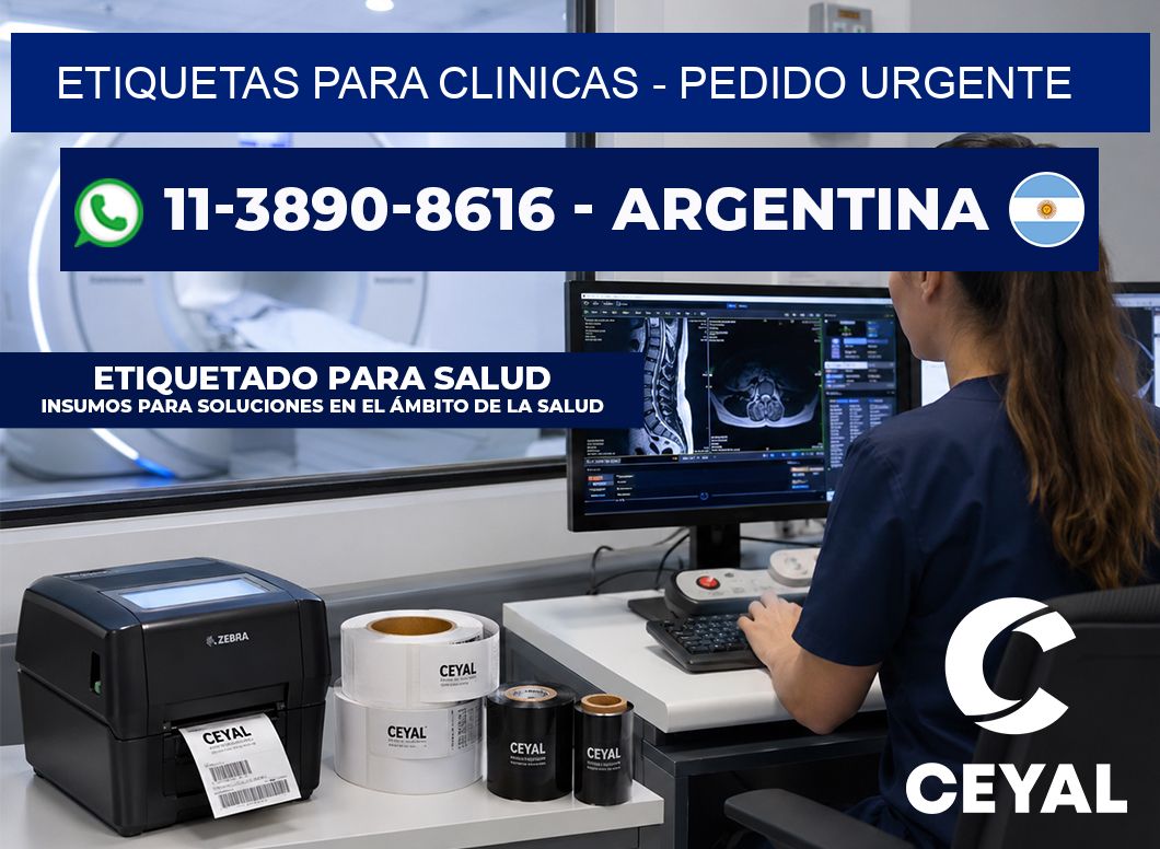 ETIQUETAS PARA CLINICAS - Pedido urgente