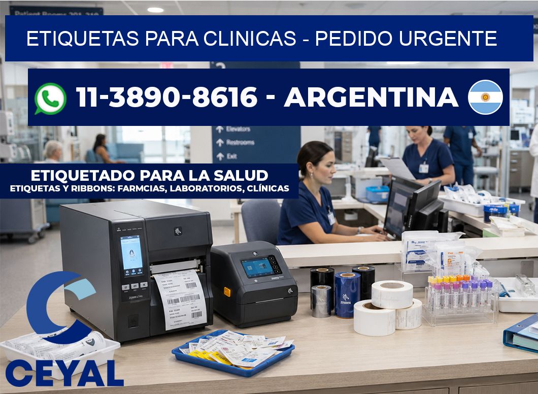 ETIQUETAS PARA CLINICAS - Pedido urgente