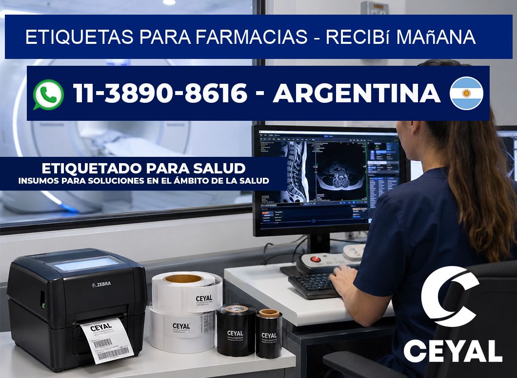 ETIQUETAS PARA FARMACIAS - recibí mañana