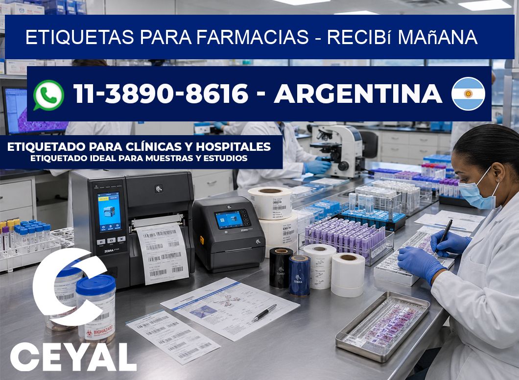 ETIQUETAS PARA FARMACIAS - recibí mañana