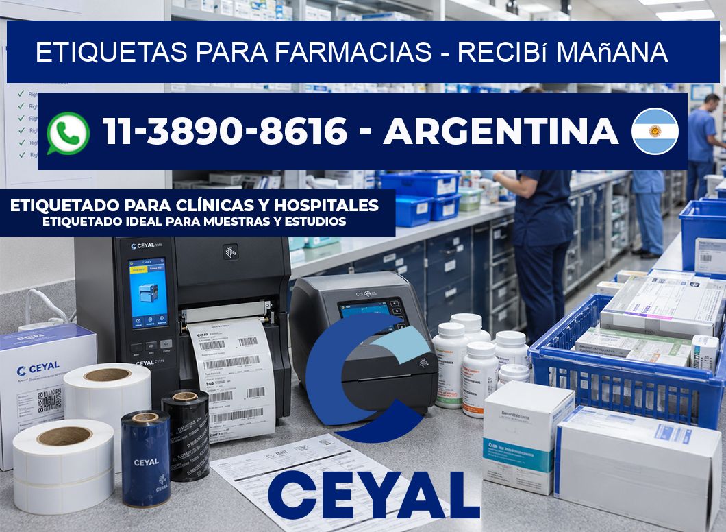 ETIQUETAS PARA FARMACIAS - recibí mañana