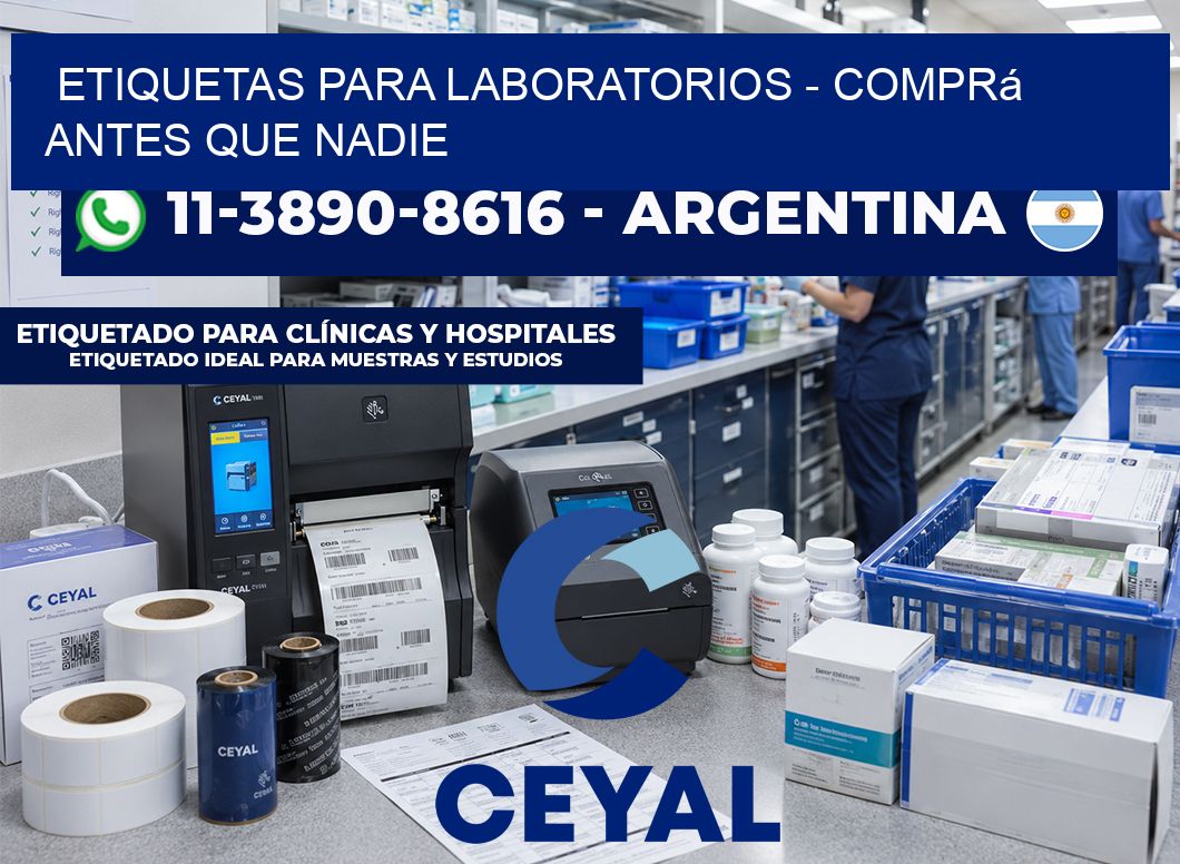 ETIQUETAS PARA LABORATORIOS - Comprá antes que nadie