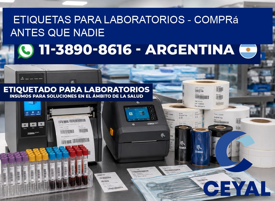 ETIQUETAS PARA LABORATORIOS - Comprá antes que nadie