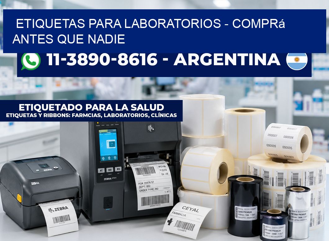 ETIQUETAS PARA LABORATORIOS - Comprá antes que nadie