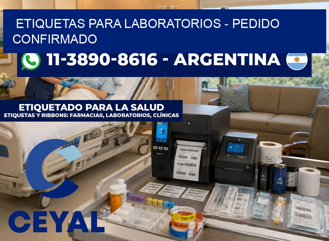 ETIQUETAS PARA LABORATORIOS - Pedido confirmado