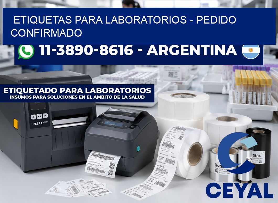 ETIQUETAS PARA LABORATORIOS - Pedido confirmado