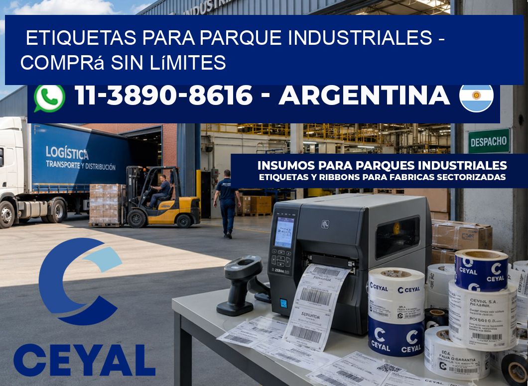 ETIQUETAS PARA PARQUE INDUSTRIALES – Comprá sin límites
