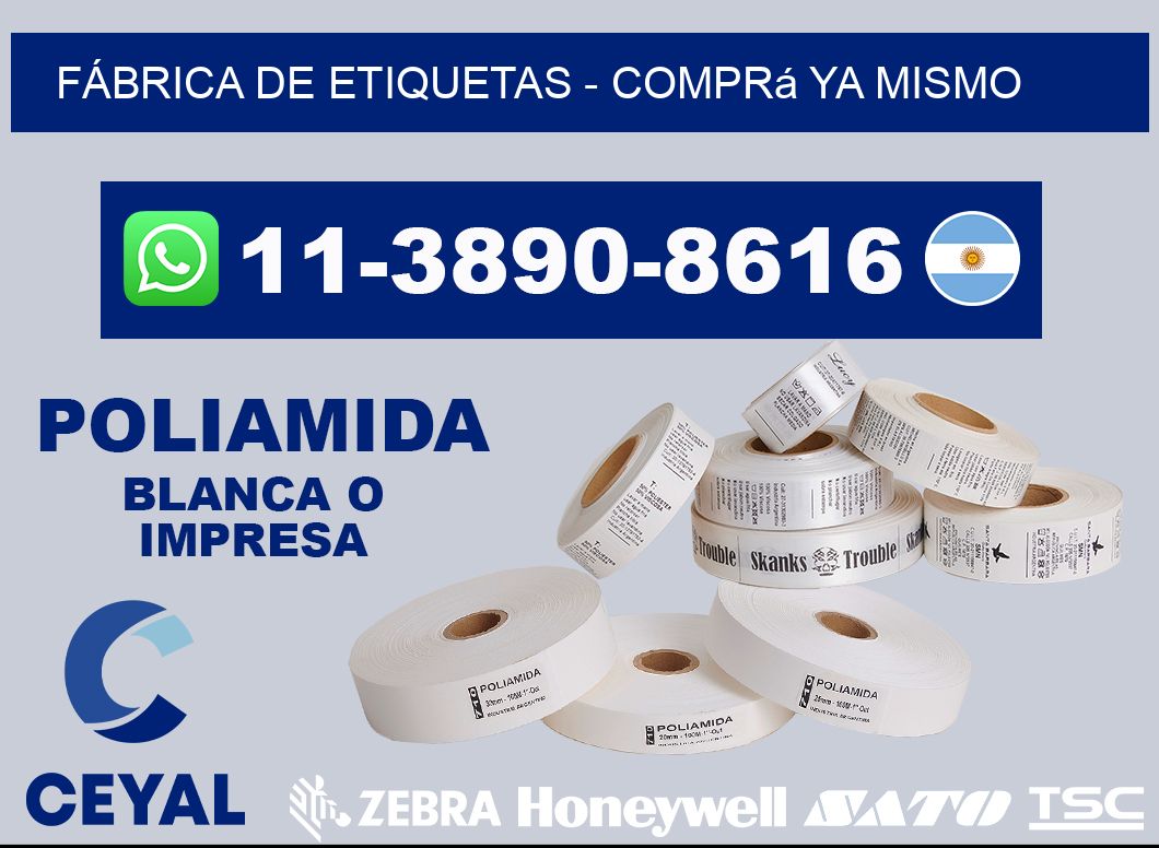 FÁBRICA DE ETIQUETAS - Comprá ya mismo