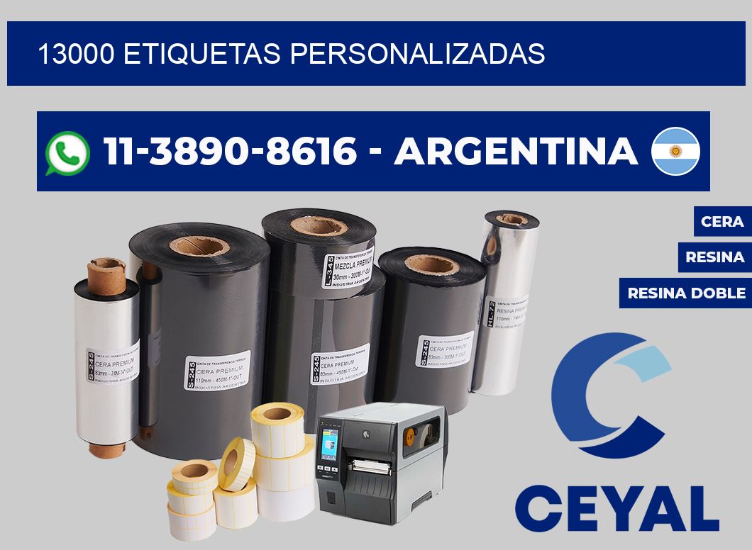 13000 ETIQUETAS PERSONALIZADAS