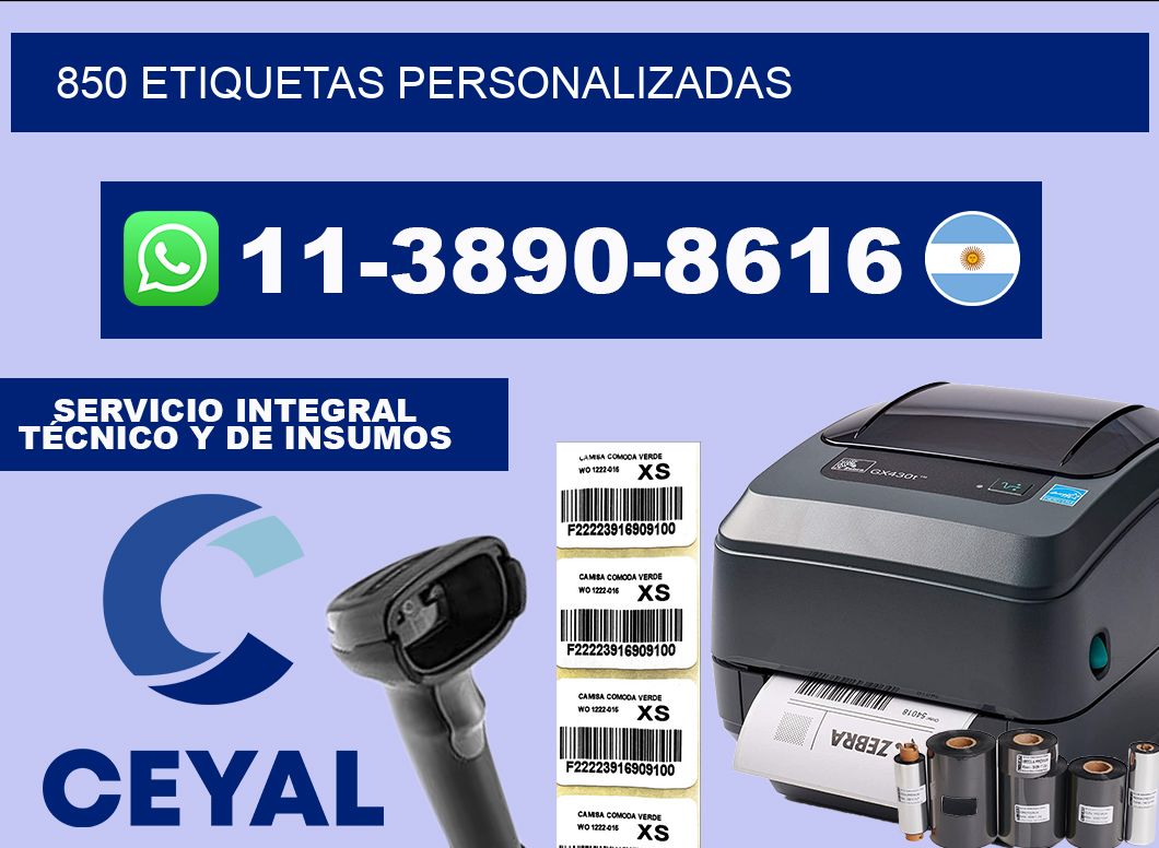 850 ETIQUETAS PERSONALIZADAS