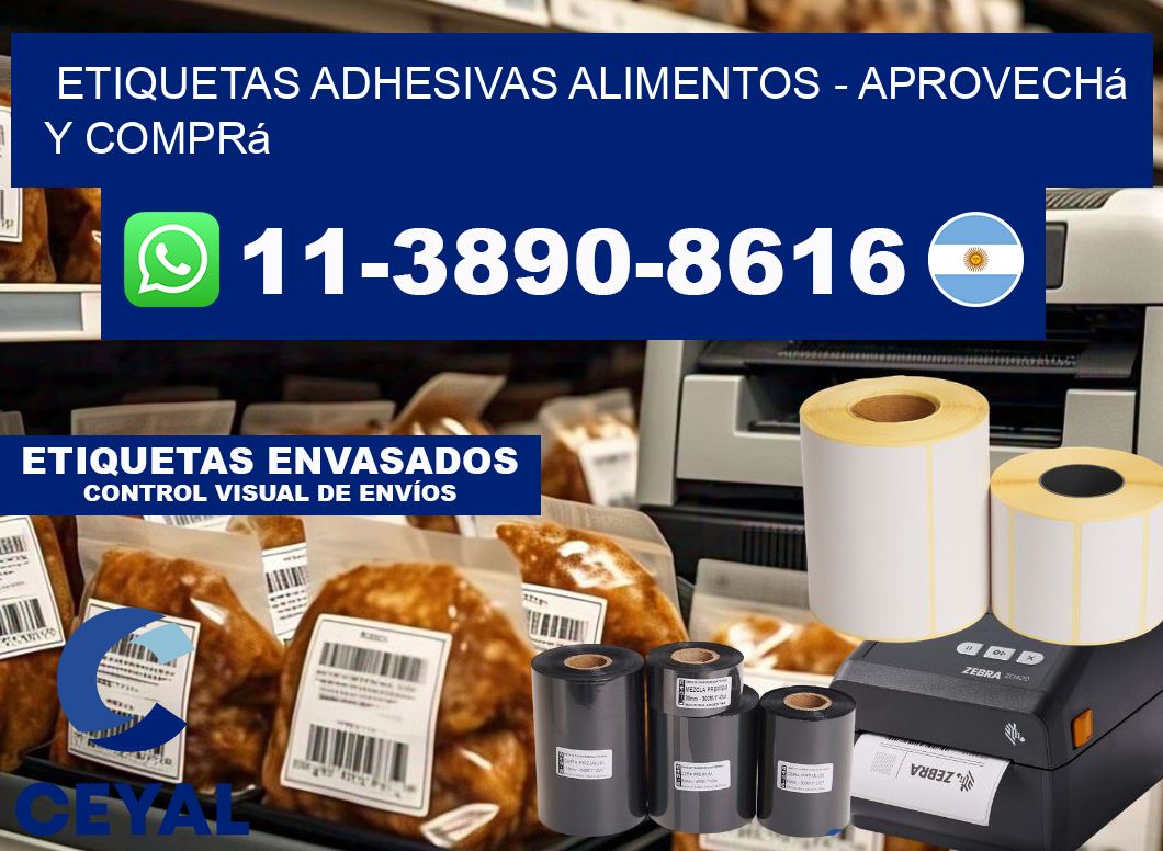ETIQUETAS ADHESIVAS ALIMENTOS - Aprovechá y comprá