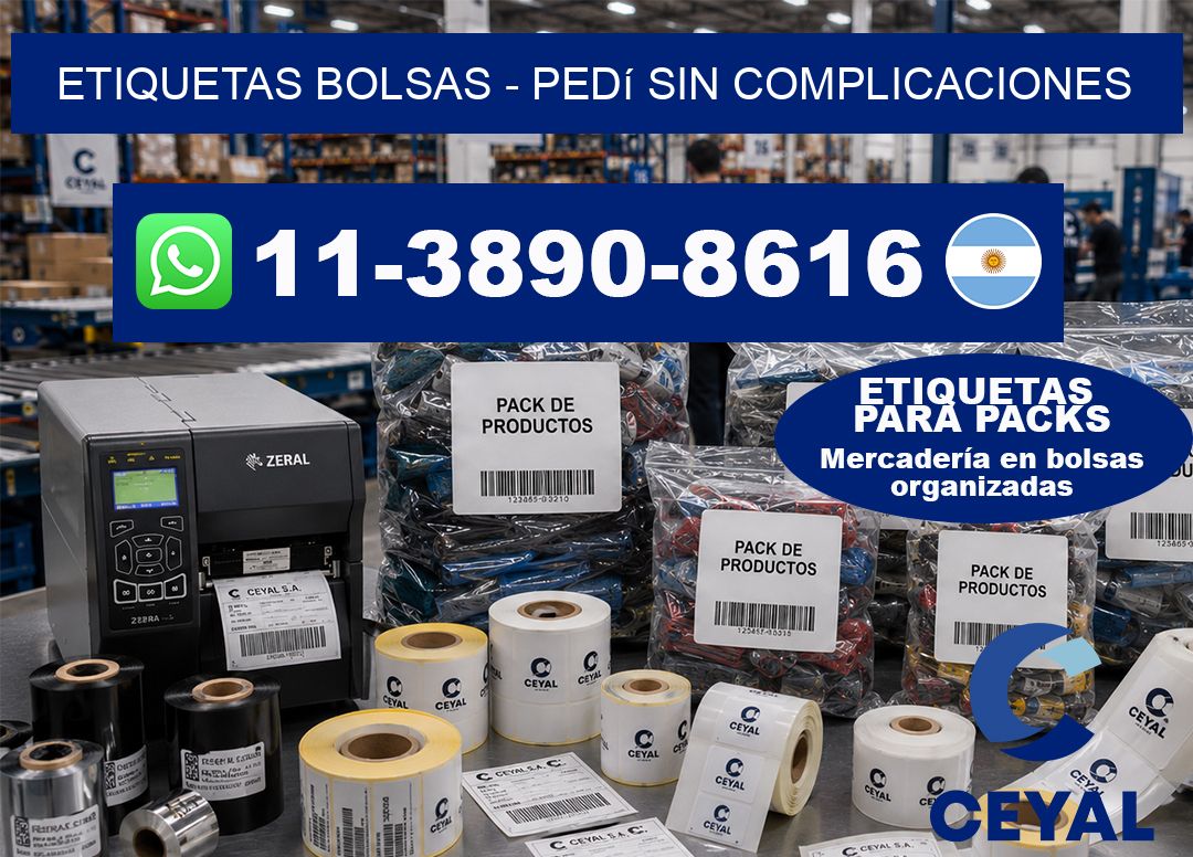 ETIQUETAS BOLSAS - Pedí sin complicaciones