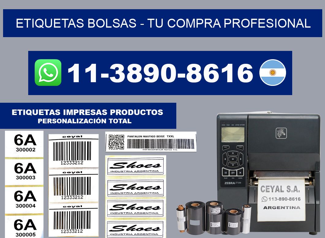 ETIQUETAS BOLSAS - Tu compra profesional
