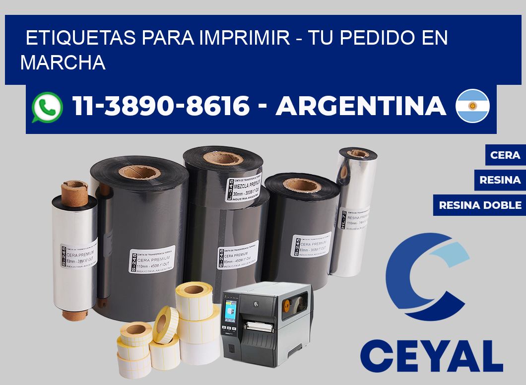 ETIQUETAS PARA IMPRIMIR - Tu pedido en marcha
