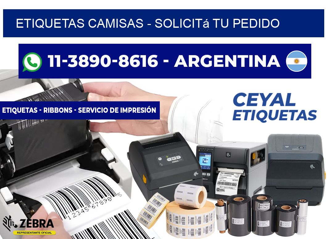 Etiquetas Camisas - Solicitá tu pedido