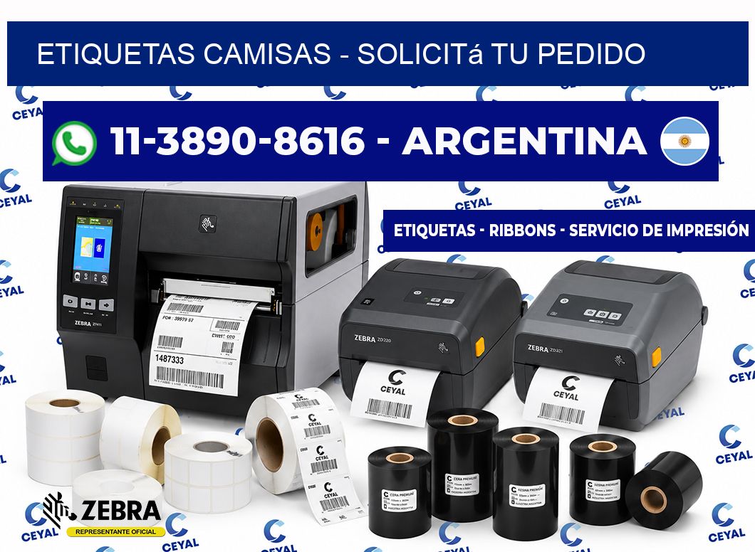 Etiquetas Camisas - Solicitá tu pedido