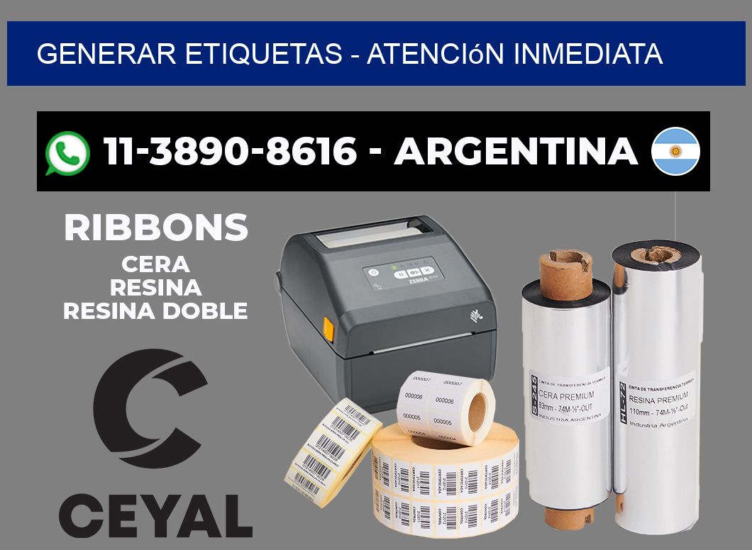 GENERAR ETIQUETAS - Atención inmediata