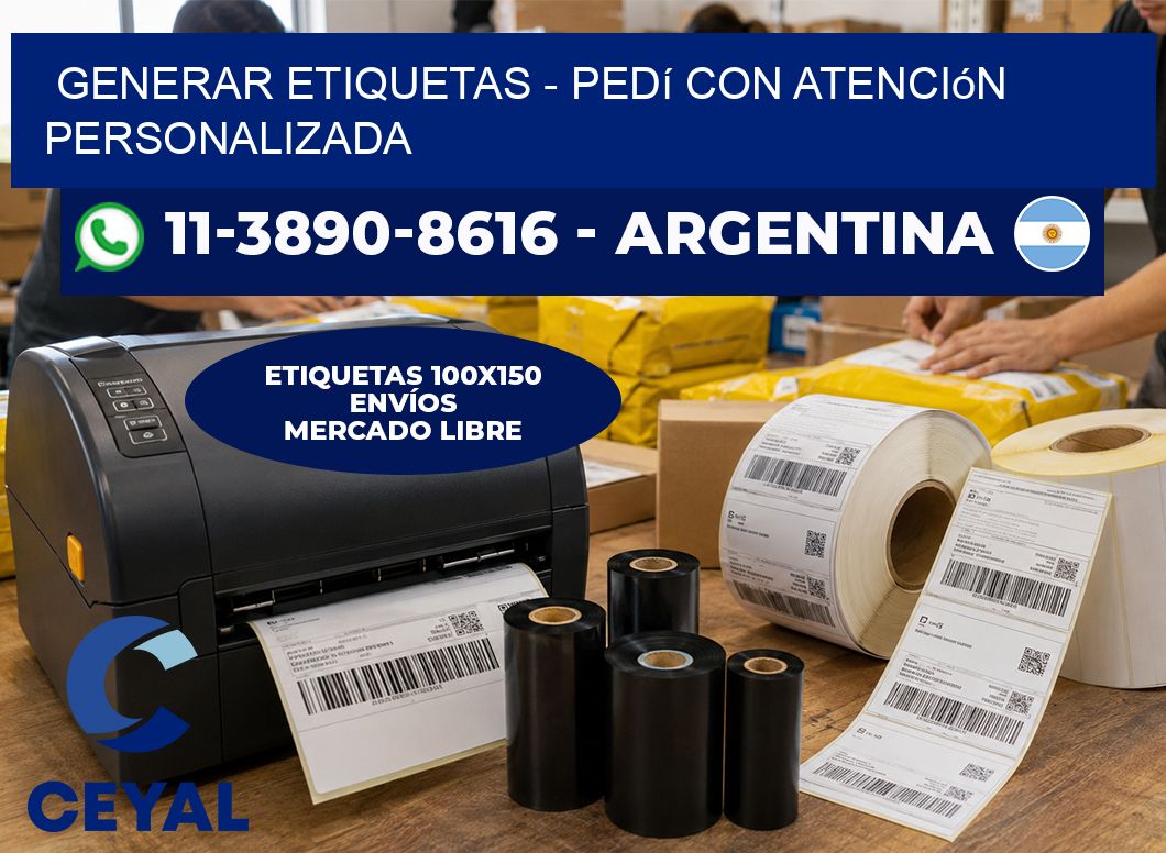 GENERAR ETIQUETAS – Pedí con atención personalizada