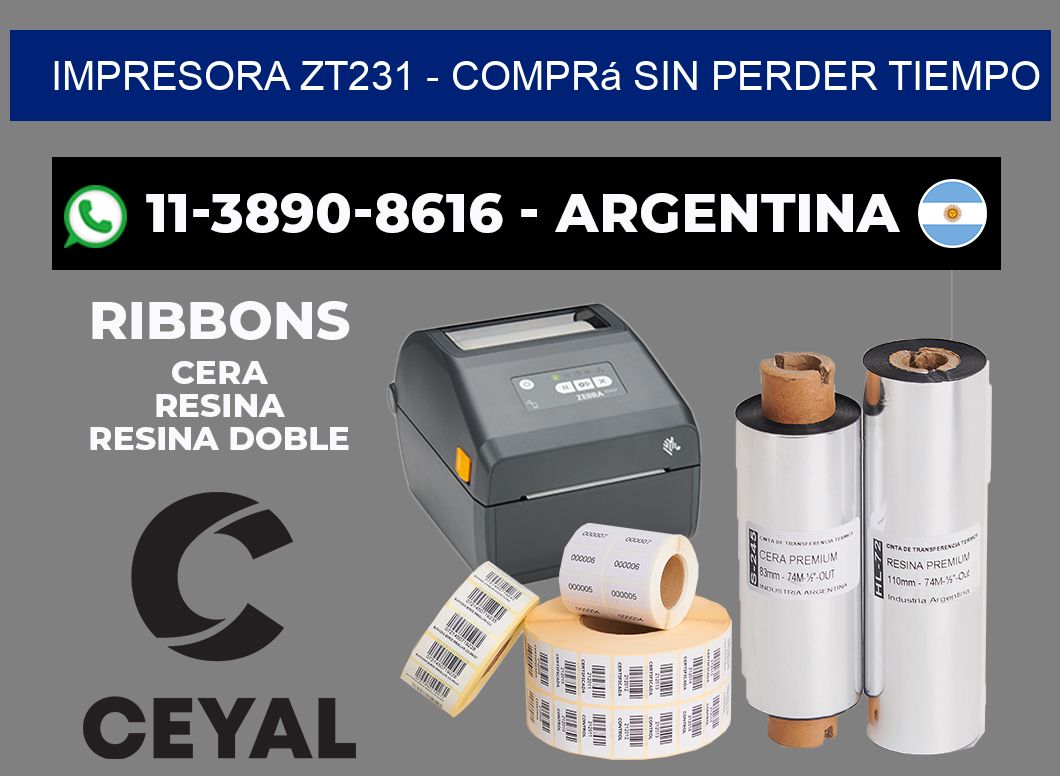 IMPRESORA ZT231 - Comprá sin perder tiempo