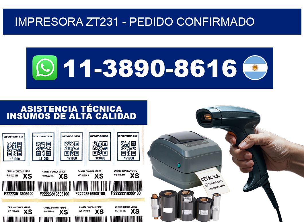 IMPRESORA ZT231 - Pedido confirmado