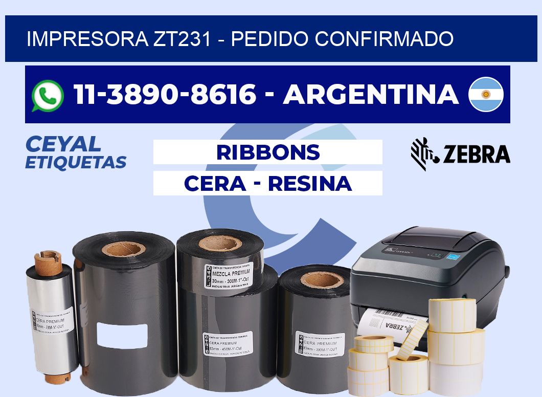 IMPRESORA ZT231 - Pedido confirmado