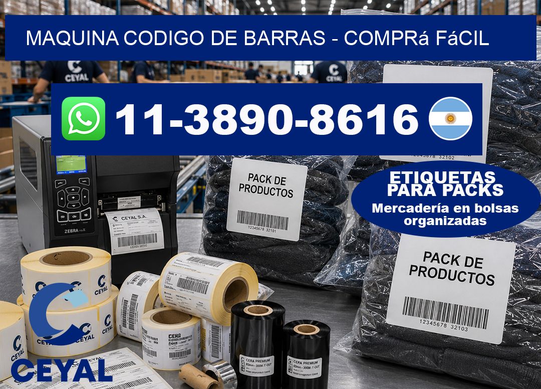 MAQUINA CODIGO DE BARRAS - Comprá fácil