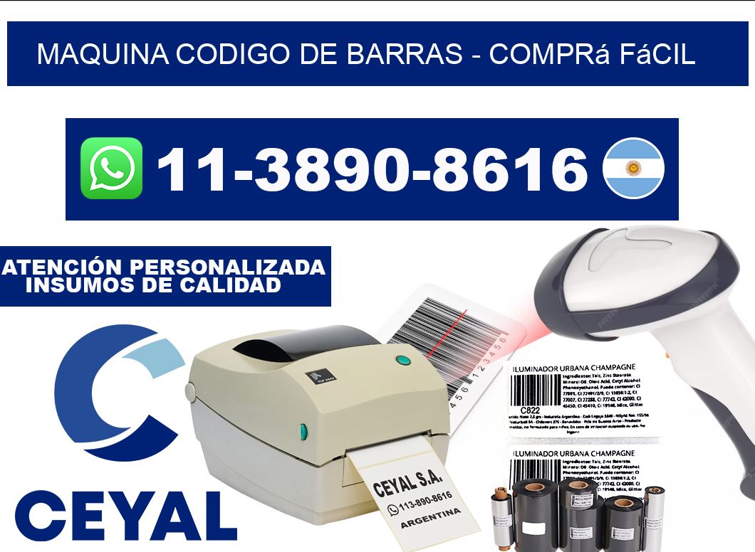 MAQUINA CODIGO DE BARRAS - Comprá fácil