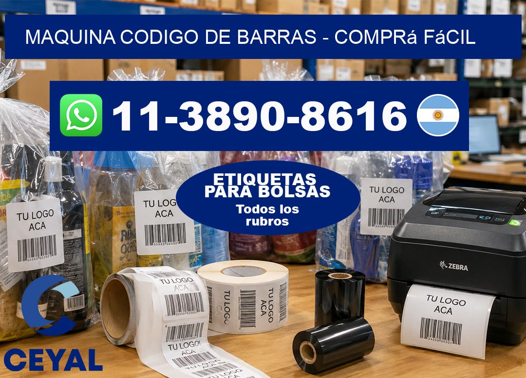 MAQUINA CODIGO DE BARRAS – Comprá fácil