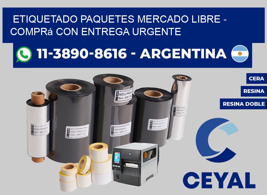 etiquetado paquetes mercado libre - Comprá con entrega urgente