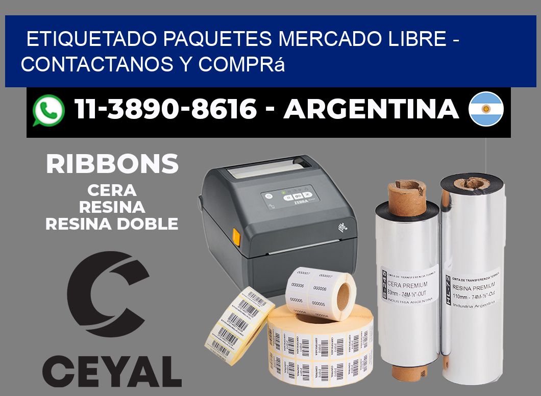 etiquetado paquetes mercado libre - Contactanos y comprá