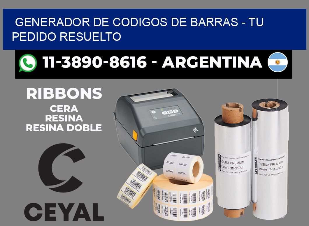 generador de codigos de barras - Tu pedido resuelto
