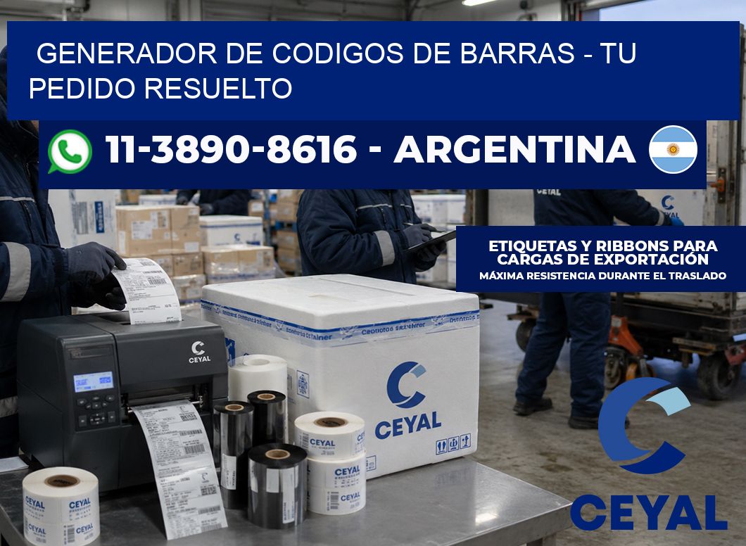 generador de codigos de barras – Tu pedido resuelto