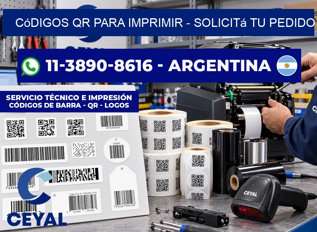 Códigos QR para Imprimir - Solicitá tu pedido