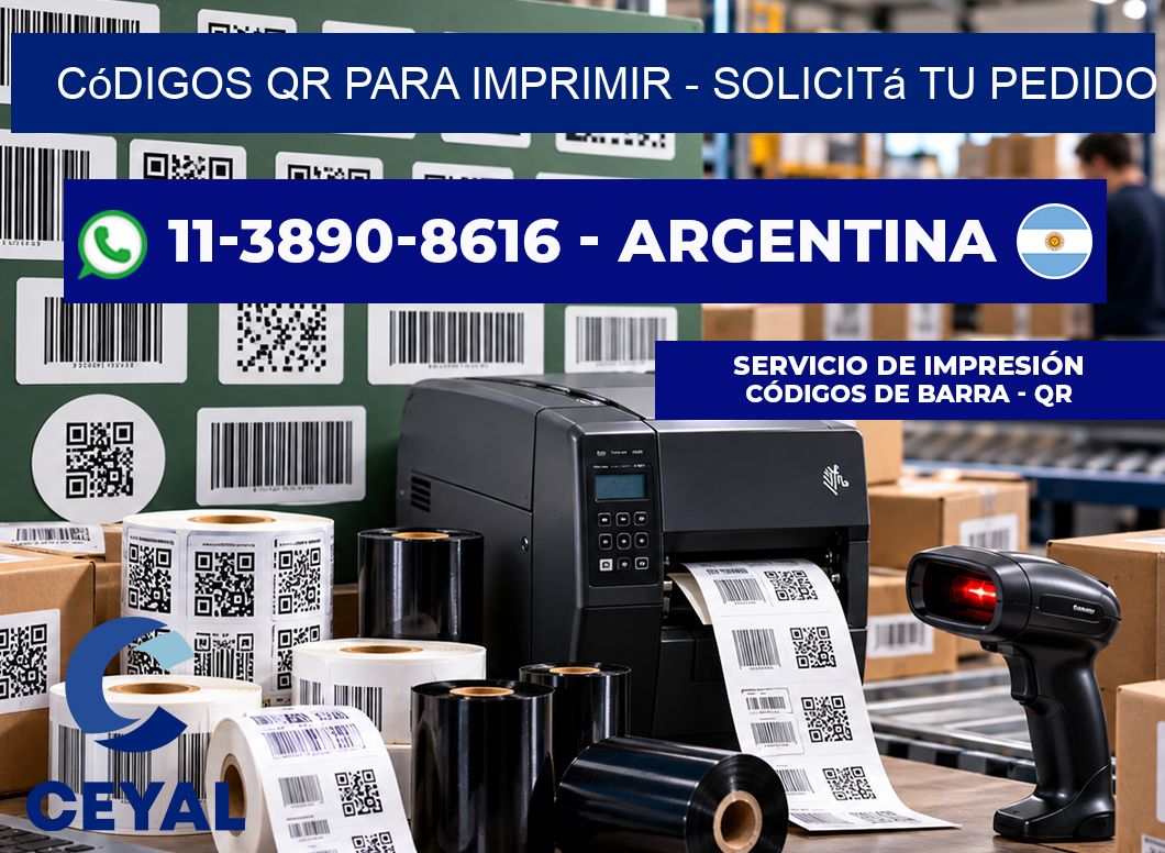 Códigos QR para Imprimir - Solicitá tu pedido
