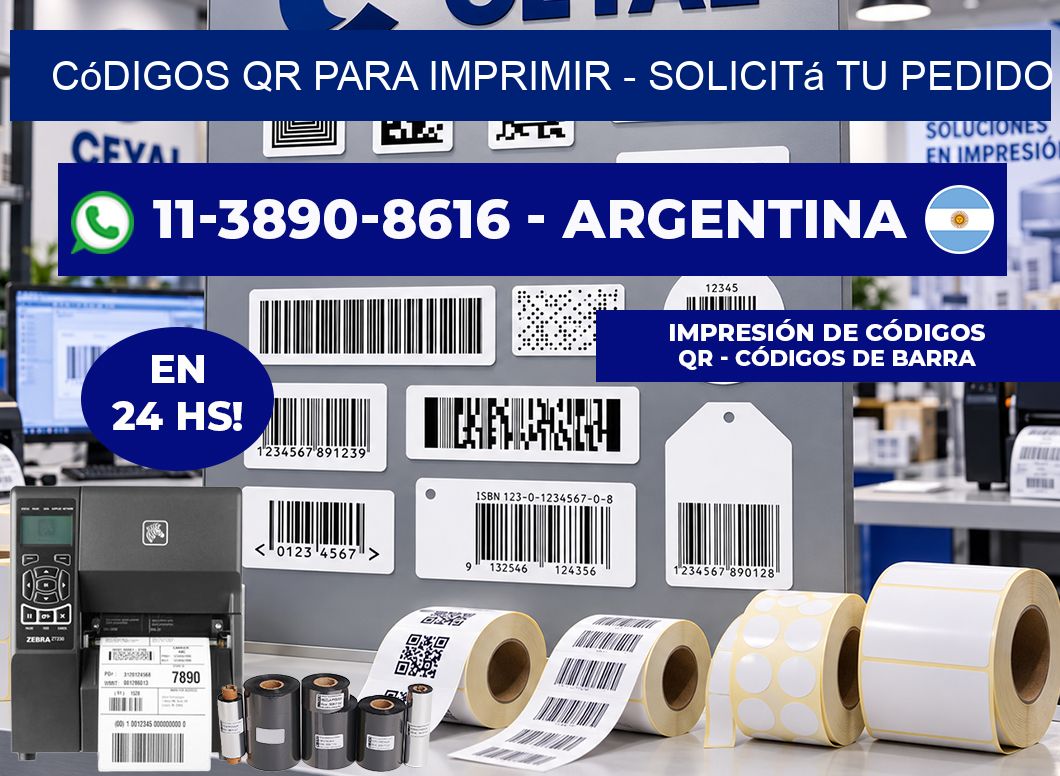 Códigos QR para Imprimir – Solicitá tu pedido