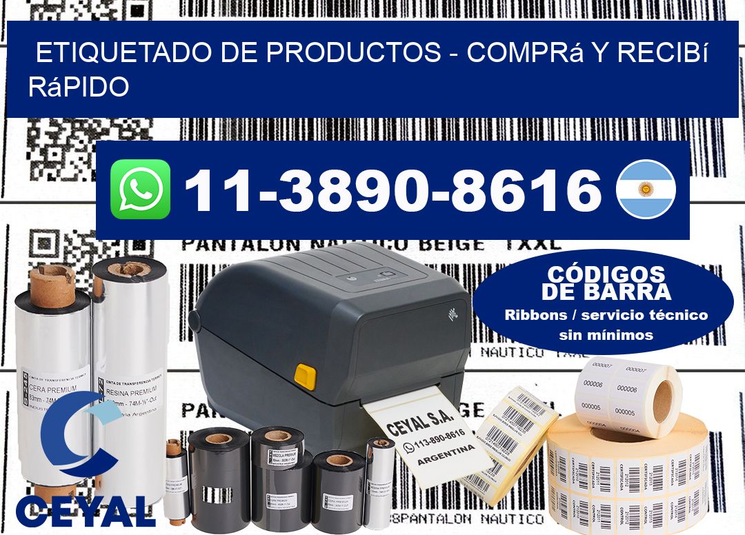 ETIQUETADO DE PRODUCTOS - Comprá y recibí rápido