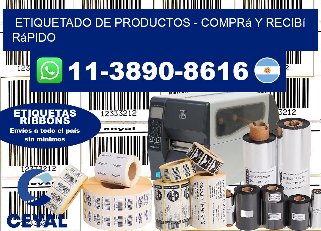 ETIQUETADO DE PRODUCTOS – Comprá y recibí rápido