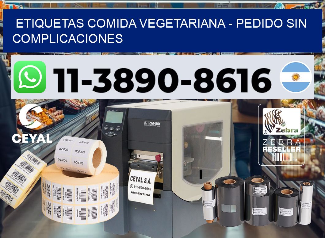 ETIQUETAS COMIDA VEGETARIANA - Pedido sin complicaciones