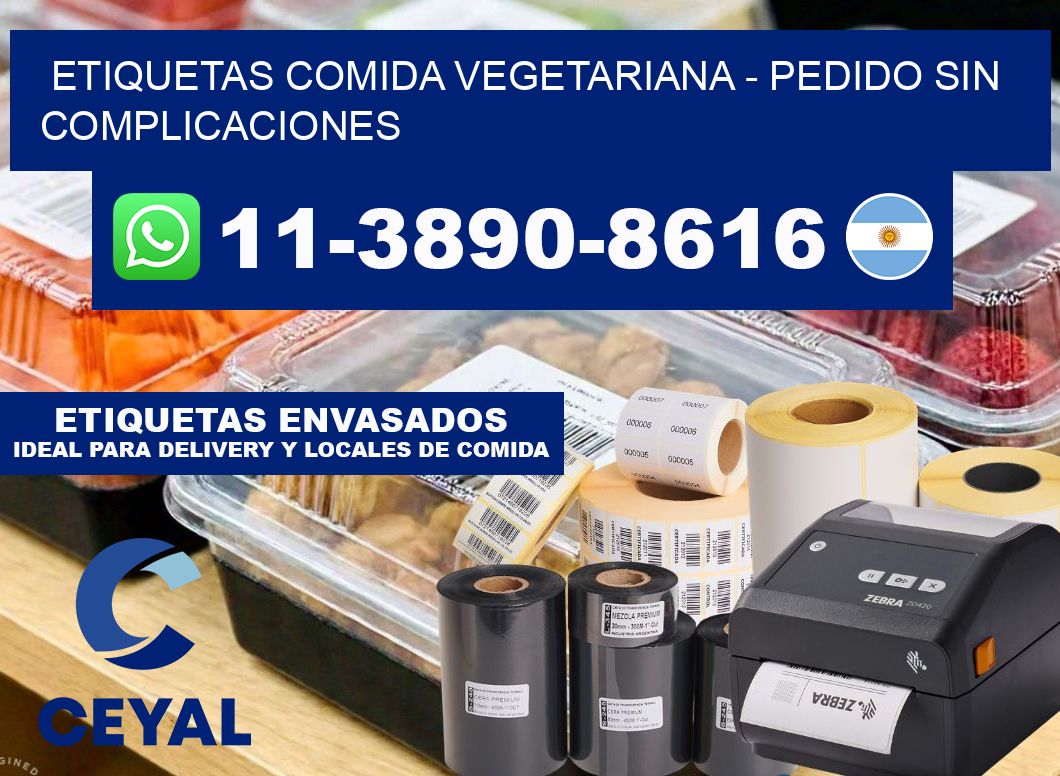 ETIQUETAS COMIDA VEGETARIANA - Pedido sin complicaciones