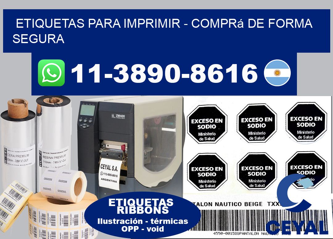 ETIQUETAS PARA IMPRIMIR - Comprá de forma segura