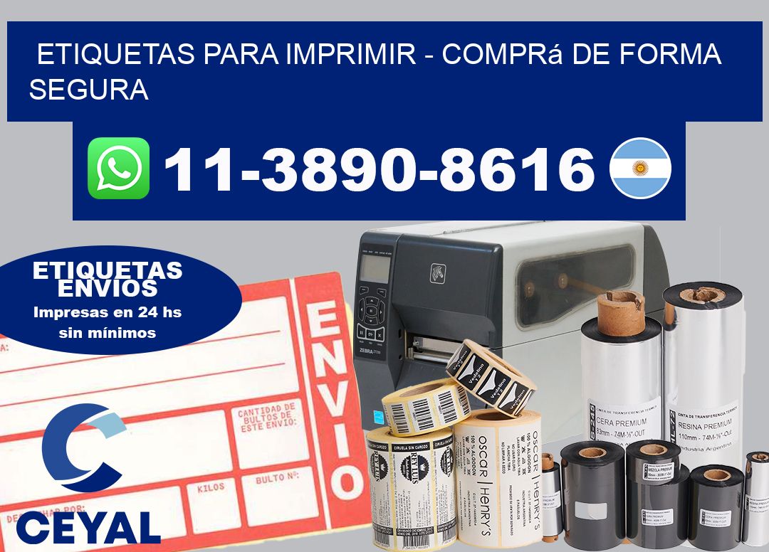 ETIQUETAS PARA IMPRIMIR - Comprá de forma segura