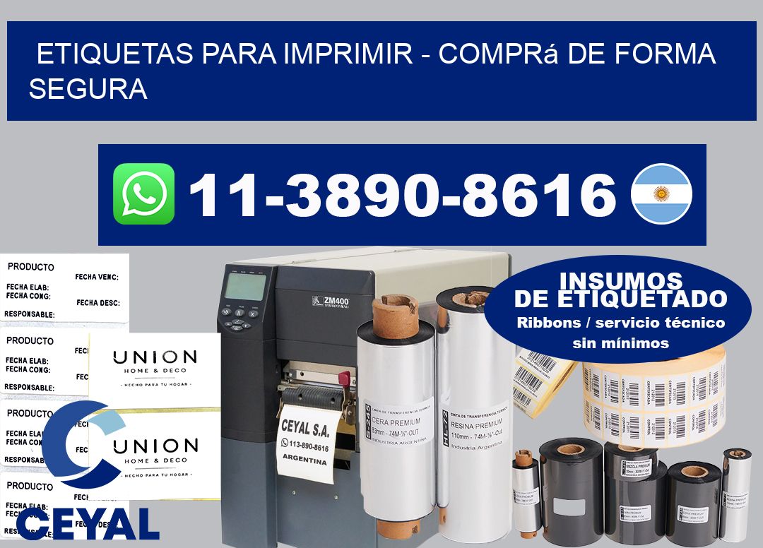ETIQUETAS PARA IMPRIMIR – Comprá de forma segura