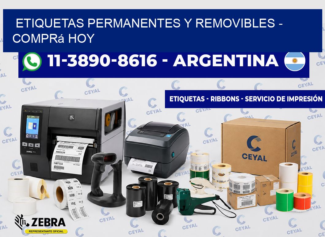 ETIQUETAS PERMANENTES Y REMOVIBLES - Comprá hoy