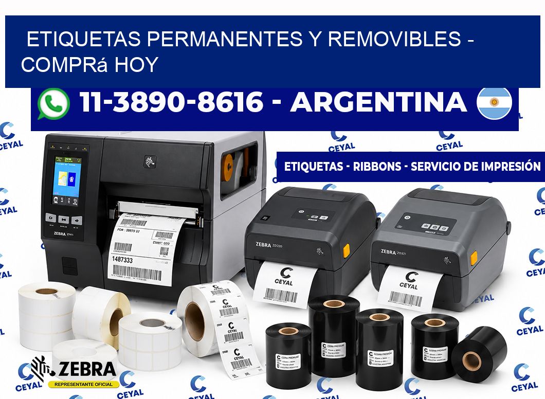 ETIQUETAS PERMANENTES Y REMOVIBLES - Comprá hoy
