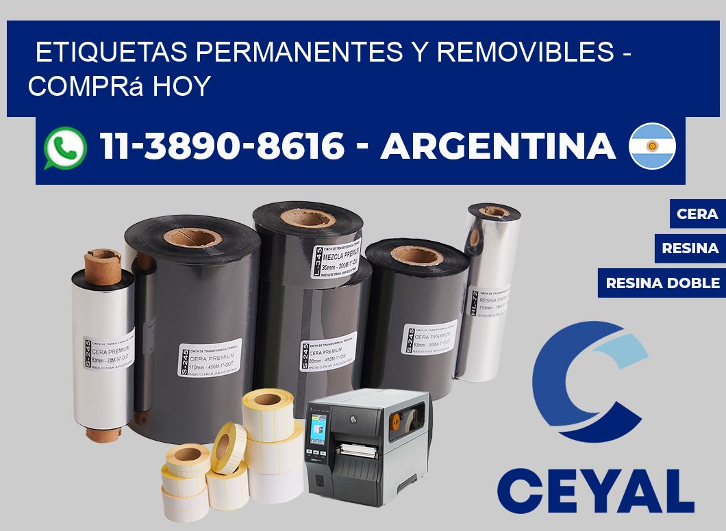 ETIQUETAS PERMANENTES Y REMOVIBLES - Comprá hoy