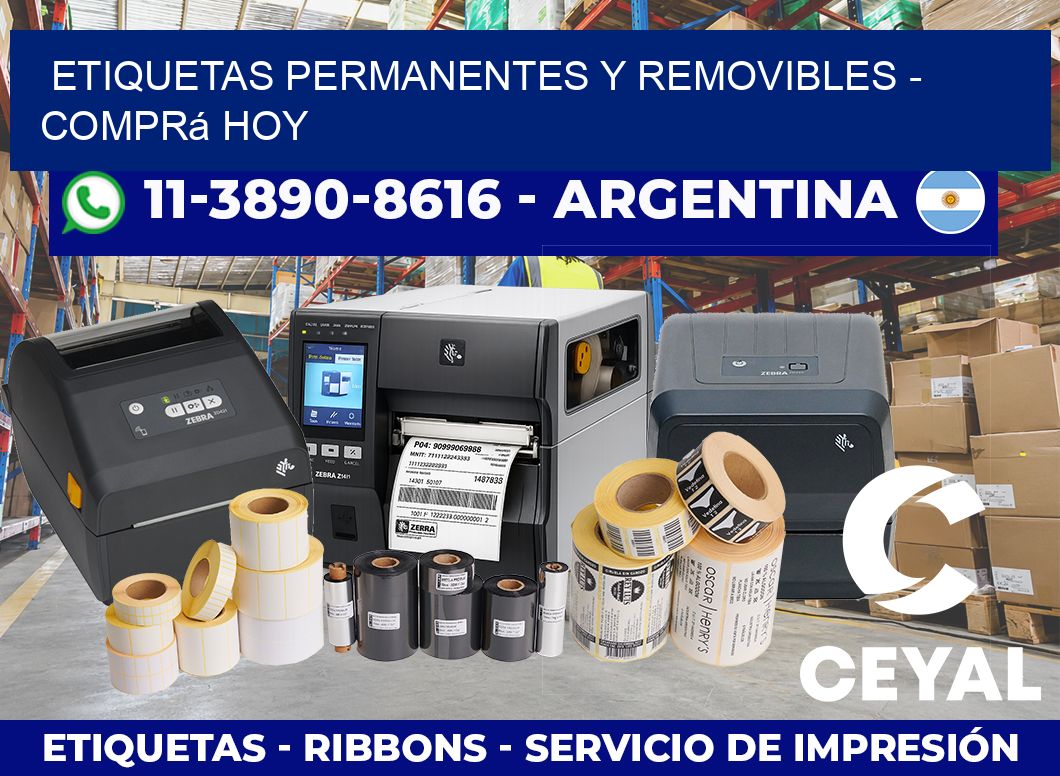 ETIQUETAS PERMANENTES Y REMOVIBLES – Comprá hoy