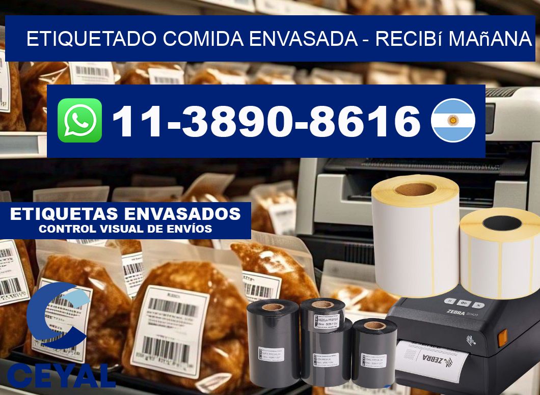 Etiquetado comida envasada - recibí mañana