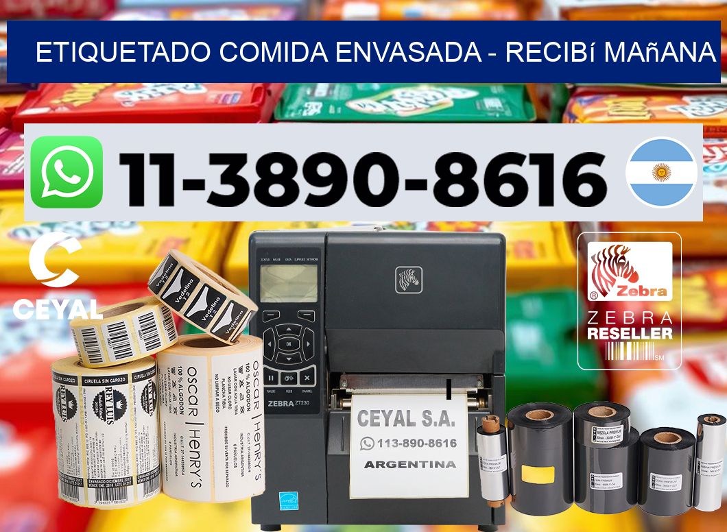 Etiquetado comida envasada - recibí mañana