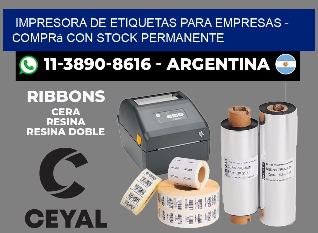 IMPRESORA DE ETIQUETAS PARA EMPRESAS - Comprá con stock permanente